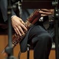Bassoonist on concert Royalty Free Stock Photo