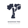 basswood tree icon on white background. Simple element illustration from Nature concept