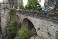 Unique Bastai Bridge of Saxon Switzerland`s Royalty Free Stock Photo