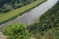 Bastai Elba River from the observation deck of Bastei. Royalty Free Stock Photo