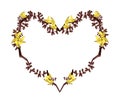 Teak Flowers in A Heart Shape