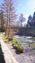 Bastareny River as it passes through Baga, BergadÃ¡ region, Barcelona