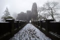 Bastei bridge germany in the winter Royalty Free Stock Photo