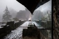 Bastei bridge germany in the winter Royalty Free Stock Photo