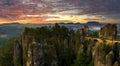 The Bastei bridge, Saxon Switzerland National Park, Germany