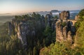 The Bastei bridge, Saxon Switzerland National Park, Germany Royalty Free Stock Photo