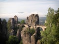 Bastei Bridge in Saxon Switzerland Royalty Free Stock Photo