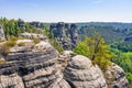 Bastei rock formations, Saxon Switzerland National Park, Germany Royalty Free Stock Photo