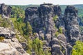 Bastei rock formations, Saxon Switzerland National Park, Germany Royalty Free Stock Photo