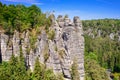 Bastei rock formations, Saxon Switzerland National Park, Germany Royalty Free Stock Photo