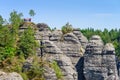 Bastei rock formations, Saxon Switzerland National Park, Germany Royalty Free Stock Photo