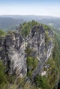 Bastei rocks in Saxon Switzerland, Germany Royalty Free Stock Photo