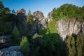 Bastei in Saxon Switzerland Saechsische Schweiz. Germany Royalty Free Stock Photo