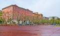 General de Gaulle Boulevard after the rain in Bastia, France