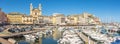 Panoramic view at the personal harbour with Church of Saint John the Baptist in Bastia - Corsica,France