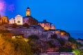 Bastia old city center, lighthouse and harbour. Royalty Free Stock Photo