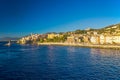 Bastia old city center with lighthouse and harbour on Corsica Royalty Free Stock Photo