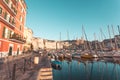 Bastia port in Corsica, France