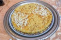 Bastila or `Pastilla` is a traditional Moroccan dish. Chicken Bastila is a pie filled with chicken, eggs,