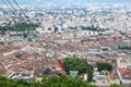 Bastille cable car in French city Grenoble