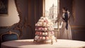 Bastille Day Elegance A Captivating French Macaron Delight.AI Generated