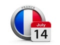 The Bastille Day Royalty Free Stock Photo