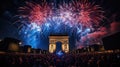 Bastille Day (France) - French National Day celebrated with parades and fireworks Royalty Free Stock Photo