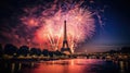 Bastille Day (France) - French National Day celebrated with parades and fireworks Royalty Free Stock Photo