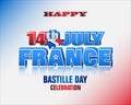 Bastille day, National holiday of France Royalty Free Stock Photo