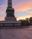 Bastille place in Paris at sunset Royalty Free Stock Photo