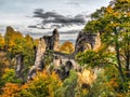 Bastion in autumn east Germany Royalty Free Stock Photo