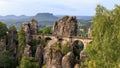 Bastion Bridge in Saxonia near Dresden Royalty Free Stock Photo