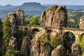 Bastion Bridge in Saxonia near Dresden Royalty Free Stock Photo