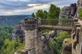 Bastion Bridge in Saxonia near Dresden Royalty Free Stock Photo