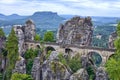 Bastion Bridge in Saxonia near Dresden Royalty Free Stock Photo