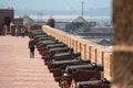 The bastion of Essaouira with its medieval bronze cannons, Morocco