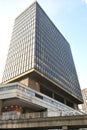 Bastion House one of the buildings in London , the black and steel monolith of St Alphage House