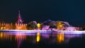 Bastion of Mandalay Palace at Night.