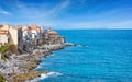 Bastione Capo Marchiafava on rocky coast of Cefalu, Sicily, Italy