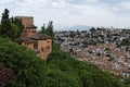 Bastions of Alhambra castle in Granada Royalty Free Stock Photo