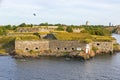 Bastions of finnish fortress Suomenlinna in Helsinki, Finland Royalty Free Stock Photo