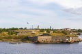 Bastions of finnish fortress Suomenlinna in Helsinki, Finland Royalty Free Stock Photo