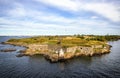 Bastions of finnish fortress Suomenlinna in Helsinki, Finland Royalty Free Stock Photo