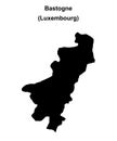 Bastogne outline map Royalty Free Stock Photo