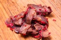 Basturma - pork dried meat Royalty Free Stock Photo