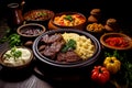 Basturma. Traditional dishes of Caucasian cuisine