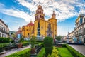 Facade of guanajuato cateral in mexico Royalty Free Stock Photo