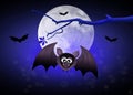Bat bloodsucker at Halloween Royalty Free Stock Photo