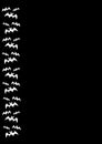 Bat border on black Royalty Free Stock Photo