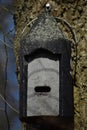 Bat box hanging on a tree in the forest Royalty Free Stock Photo